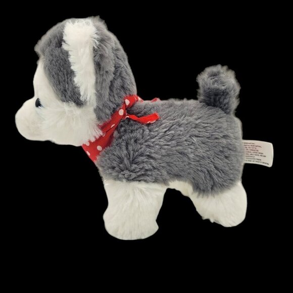 GUND Husky Dog Wolf Pup 7" Red Bandana Gray White Plush Stuffed Toy Walmart 2019 - Picture 4 of 7